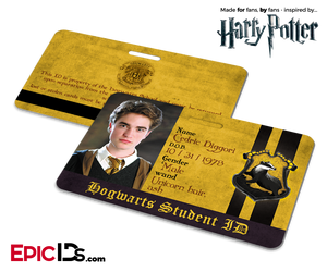 Harry Potter Inspired Hogwarts Student ID (Hufflepuff) - Cedric Diggori
