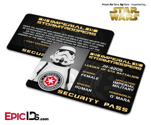 Star Wars Inspired - Imperial Stormtroopers Security Pass