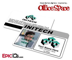 Office Space Inspired Initech Employee ID / Name Badge - [Photo Personalized]