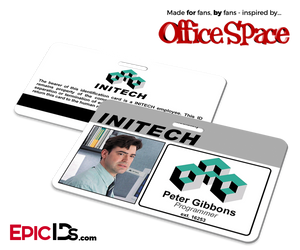 Office Space Inspired Initech Employee ID / Name Badge - Peter Gibbons