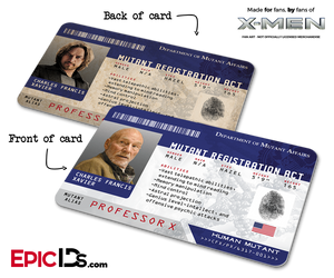 Mutant Registration Act 'X-Men' Identification Card - Charles Xavier / Professor X