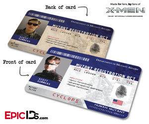Mutant Registration Act 'X-Men' Identification Card - Scott Summers / Cyclops