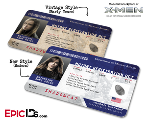 Mutant Registration Act 'X-Men' Identification Card - Katherine "Kitty" Pryde / Shadowcat