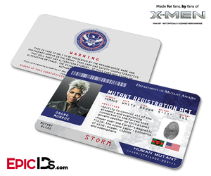Mutant Registration Act 'X-Men' Identification Card - Ororo Munroe / Storm
