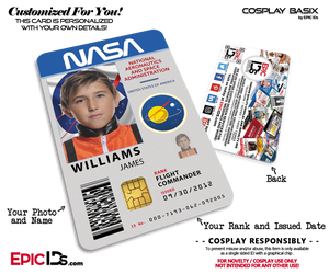 NASA Astronaut Themed Cosplay Access ID Badge [Photo Personalized]