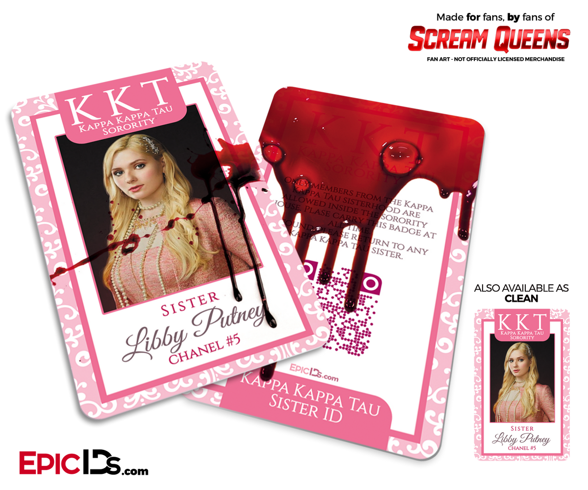 Decode album finger Kappa Kappa Tau 'Scream Queens' Sorority Cosplay ID - Chanel #5 (Libby -  Epic IDs