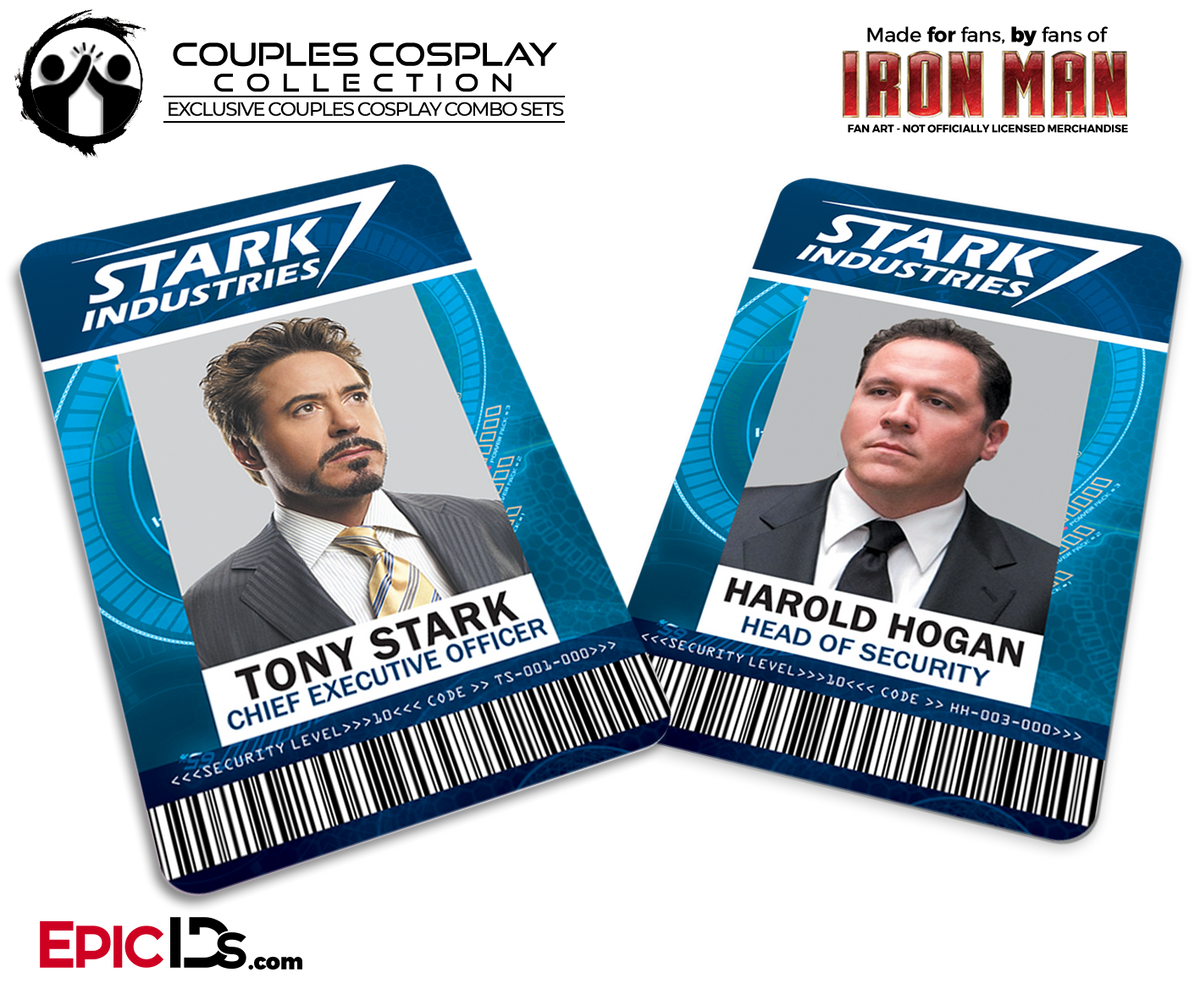 Iron Man / Avengers Inspired Stark Industries Employee ID - Tony Stark -  Epic IDs