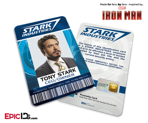 Iron Man / Avengers Inspired Stark Industries Employee ID - Tony Stark