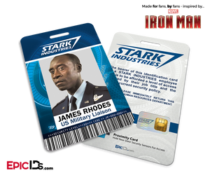 Iron Man / Avengers Inspired Stark Industries Employee ID - James Rhodes