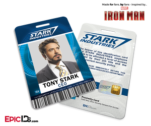 Iron Man / Avengers Inspired Stark Industries Employee ID - Tony Stark