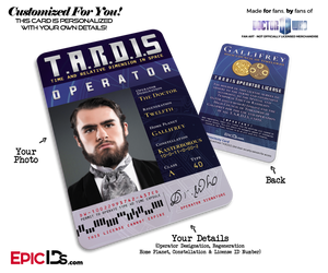 TARDIS 'Doctor Who' Operator License [Photo Personalized]