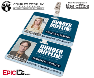 Dunder Mifflin 'The Office' Employee ID Name Badges [Couples Cosplay]