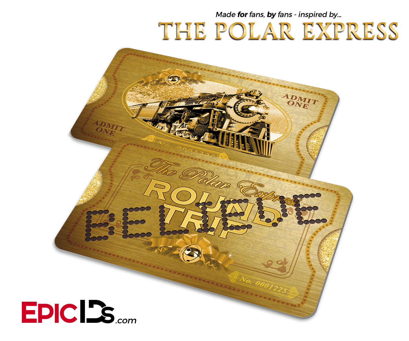 The Polar Express Inspired North Pole 'Believe' Train Ticket (Card)