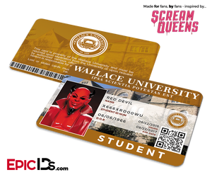 Scream Queens Inspired Wallace University Student ID - Red Devil
